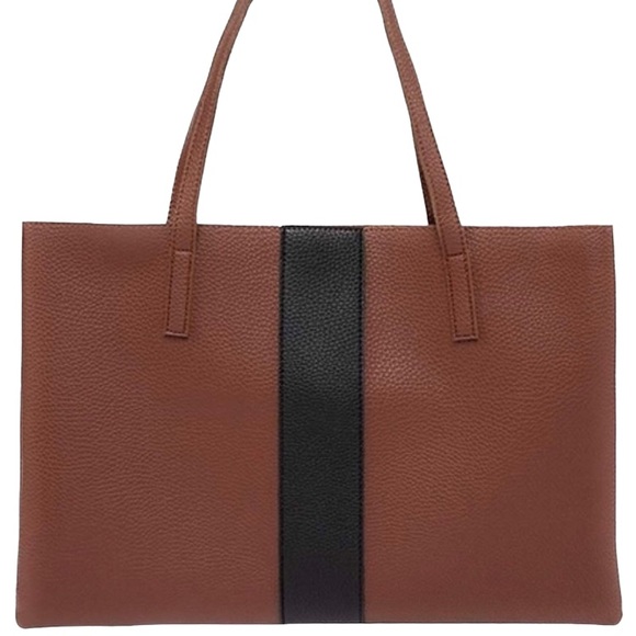 Vince Camuto Handbags - Vince Camuto Lucky Tote Bag- Brown with Black Stripe-NWOT!